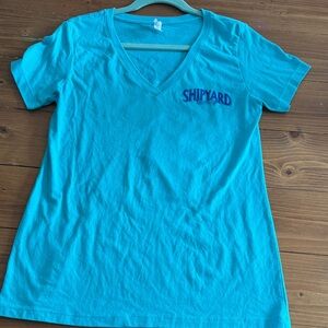 Next Level Apparel Turquoise‎ V-Neck T-Shirt shipyard